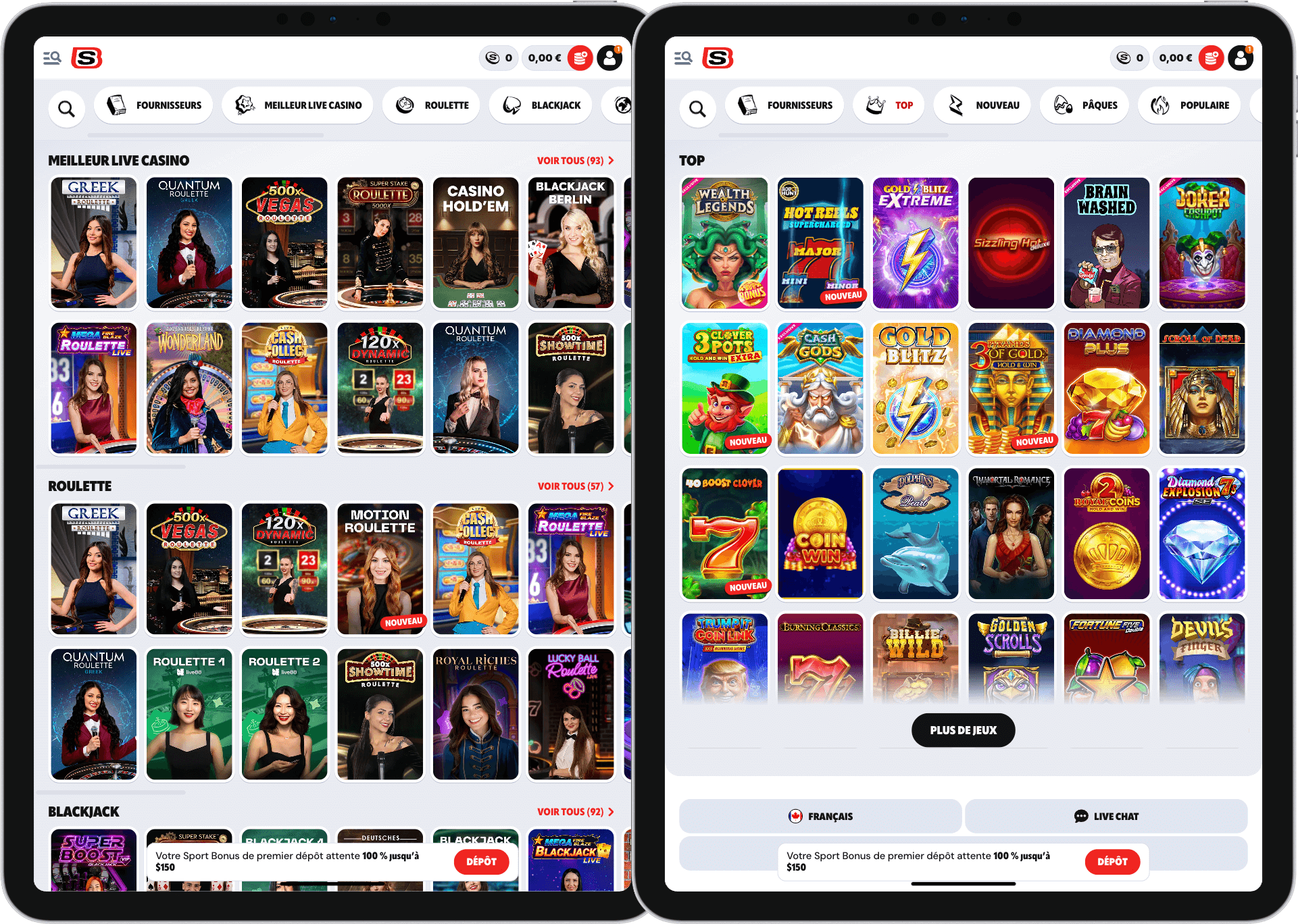 Jeux de casino Supabet – machines à sous, jeux de table et casino en direct